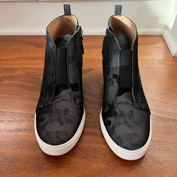 Linea Paolo ‘Felicia’ Wedge Boot Bootie, Camo Net, Size 8 EUC - Picture 3 of 12